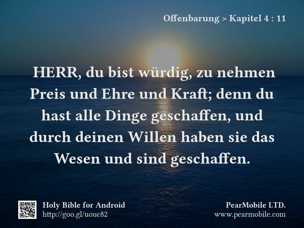 Offenbarung, Kapitel 4:11